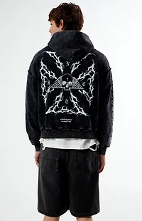 No Tomorrow x Civil Active Iron Skull Full Zip Cropped Hoodie