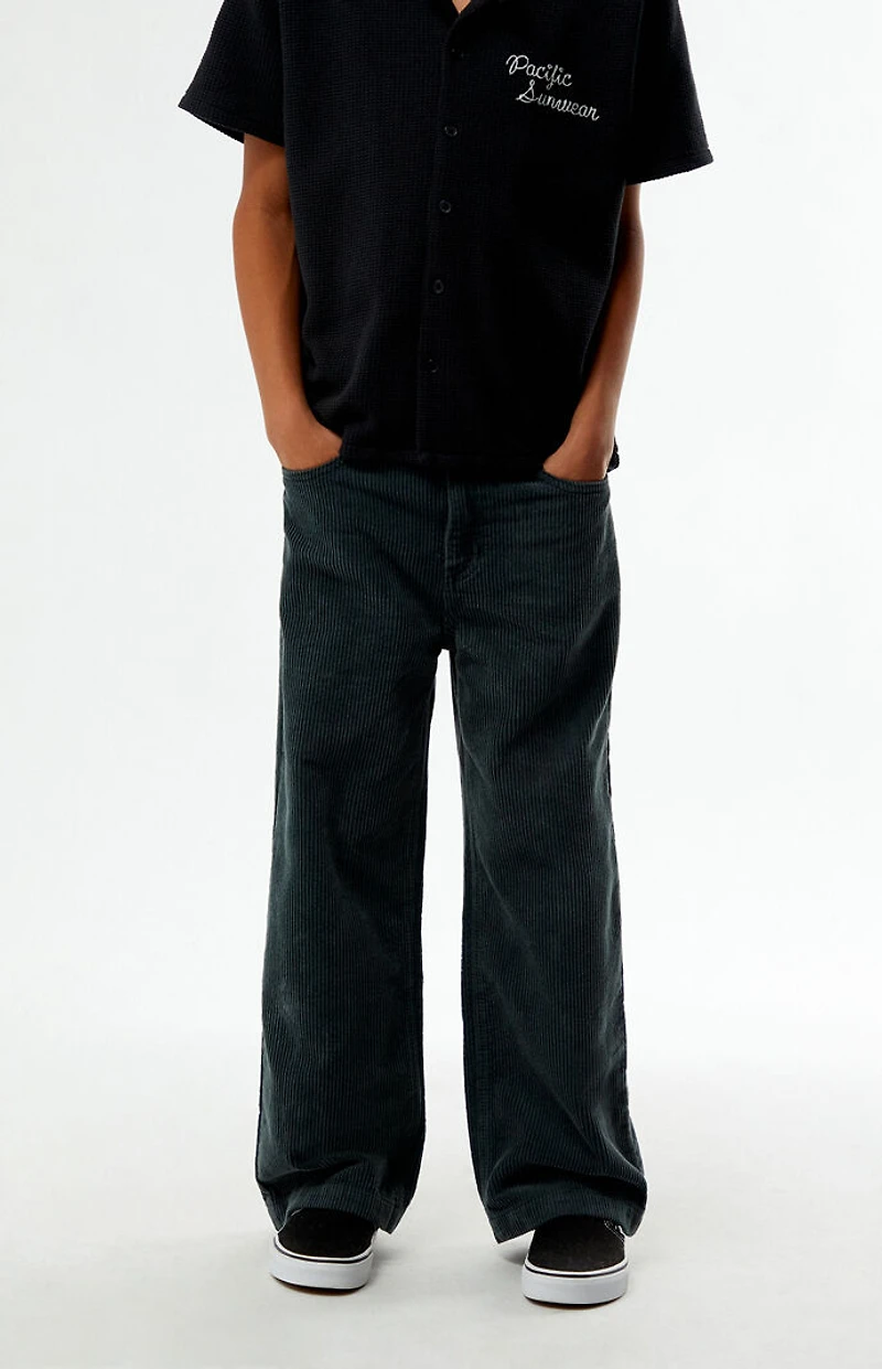 Pacsun Kids Corduroy Baggy Pants Black
