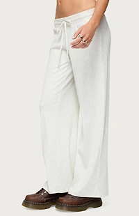 Edikted Cicilia Straight Leg Ribbed Pants