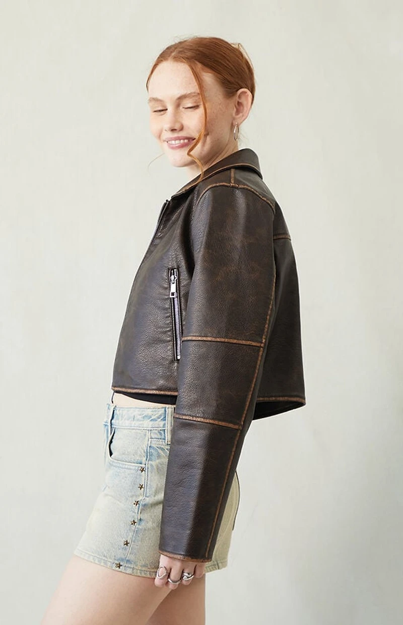 Pacsun Lara Light Indigo Tinted Low Rise Denim Mini Skirt