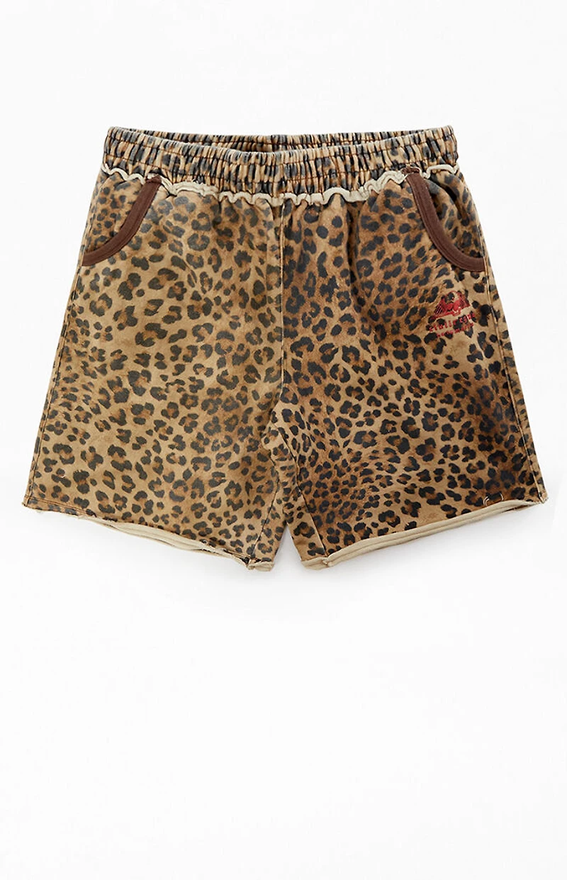 No Tomorrow x Civil Active Leopard Skull Sweat Shorts
