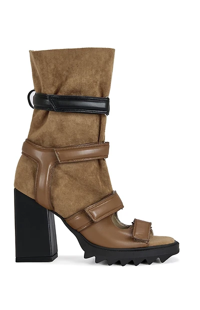 AZALEA WANG Women's Tan Thierry Faux Suede Booties