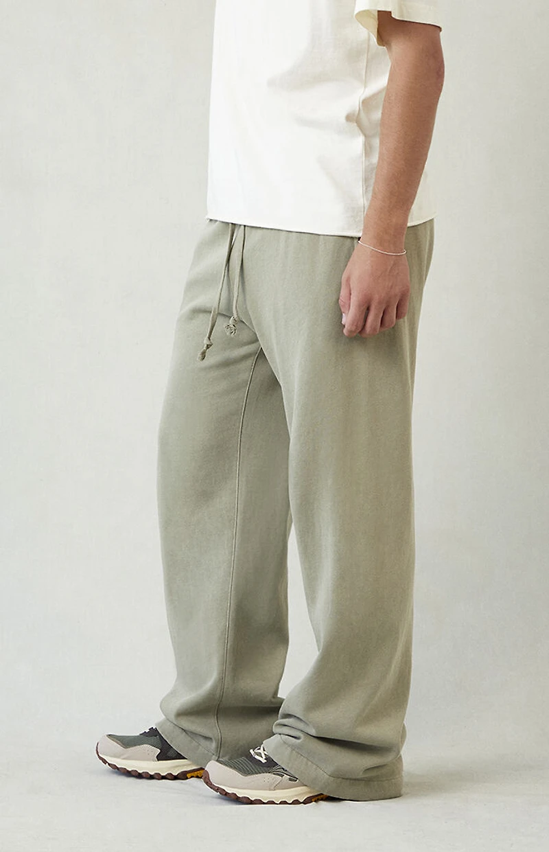 Pacsun Green Fleece Extreme Baggy Sweatpants