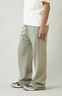 Pacsun Green Fleece Extreme Baggy Sweatpants