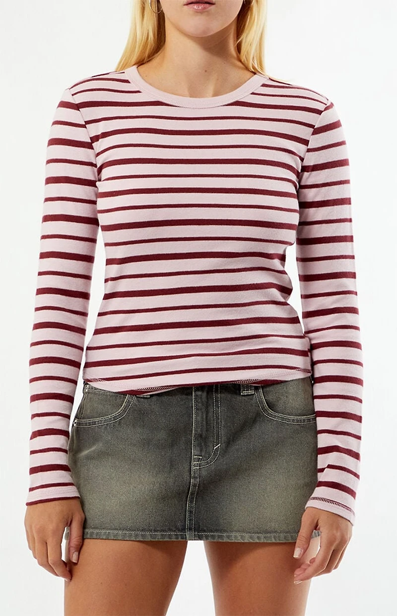 Your Favorite Jamie Striped Long Sleeve Crew Neck Top