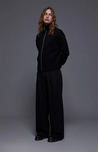 FIELD OF STUDY by Pacsun Athens Baggy Trousers Stretch Pleated Black