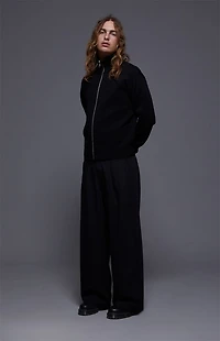 FIELD OF STUDY by Pacsun Athens Baggy Trousers Stretch Pleated Black