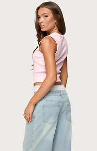 Edikted Basel Button Up Tank Top