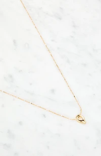 LA Hearts Q Initial 14K Gold Plated Necklace