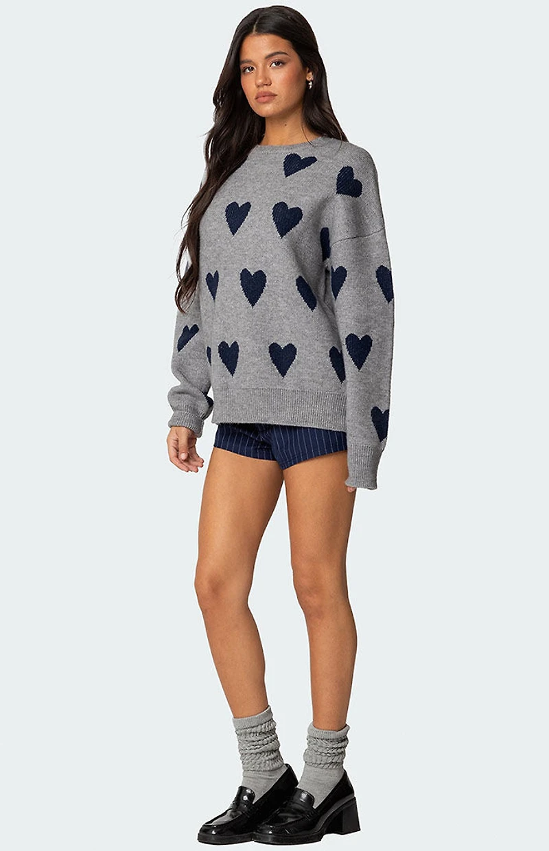 Edikted Big Heart Oversized Sweater