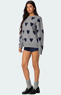 Edikted Big Heart Oversized Sweater
