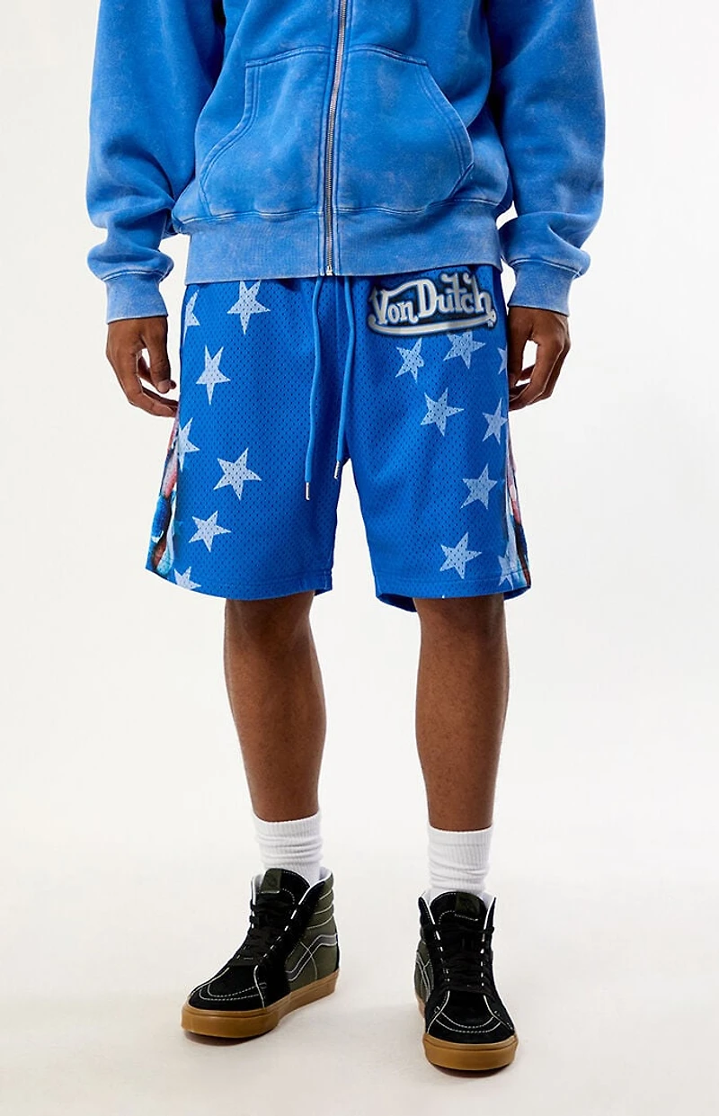 Von Dutch Flag Mesh Shorts