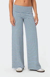 Edikted Lilah Striped Fold Over Pants