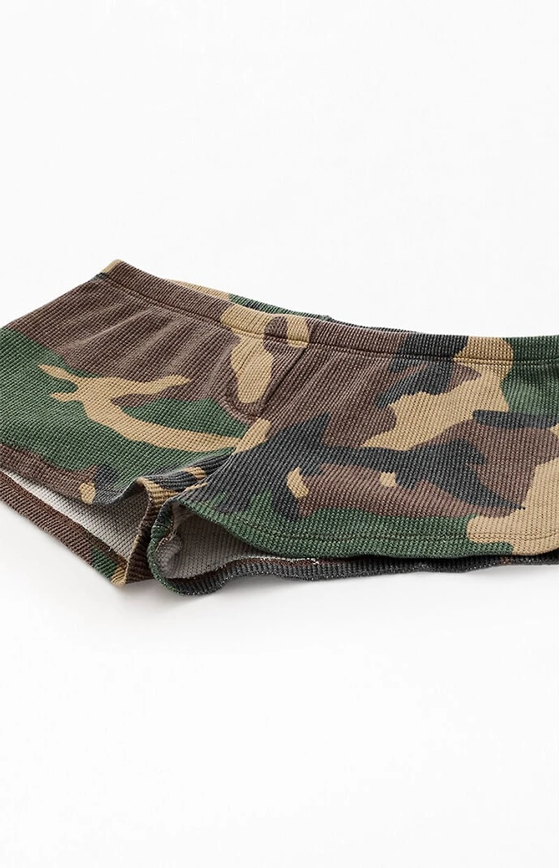 John Galt Camo Waffle Knit Boxer Shorts