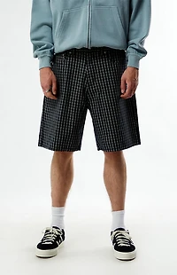 Obey Plaid Baggy Denim Shorts