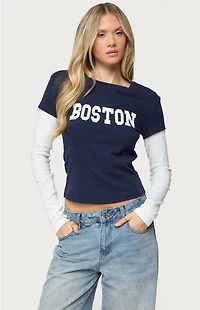 Edikted Boston Layered Long Sleeve T-Shirt