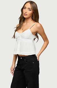 Edikted Halsey Ruffle Tank Top