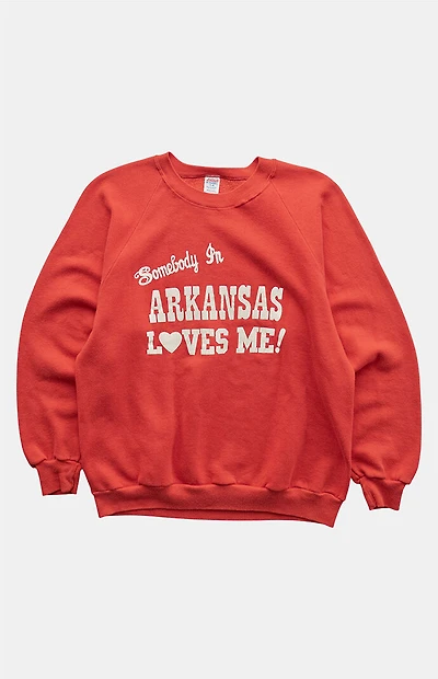 PS VINTAGE '90s Somebody in Arkansas Loves Me Crew Neck Sweatshirt