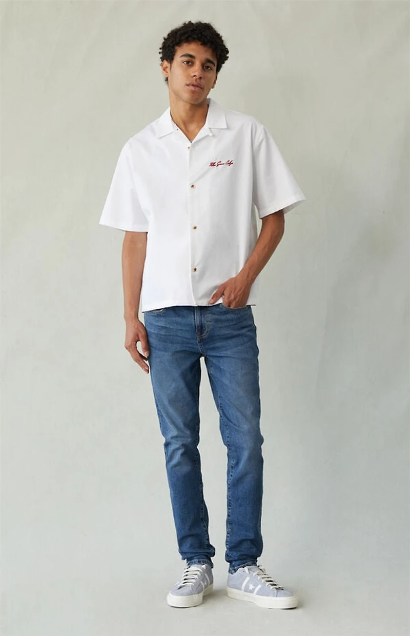 Pacsun Bryce Stacked Skinny Jeans Stretch Dark Blue