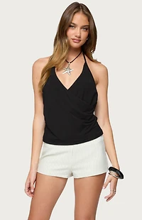 Edikted Carmel V Neck Halter Top