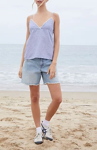 John Galt Blue & White Striped Edith Tank Top