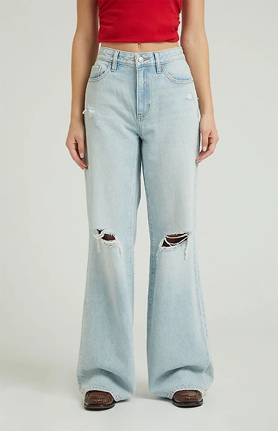 Pacsun Jessie High Waisted Baggy Jeans Light Indigo