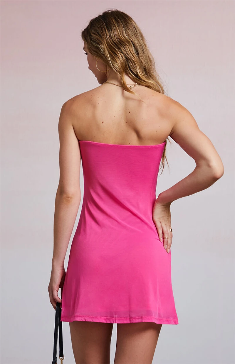 Third Charm Tiger Lily Strapless Mini Dress