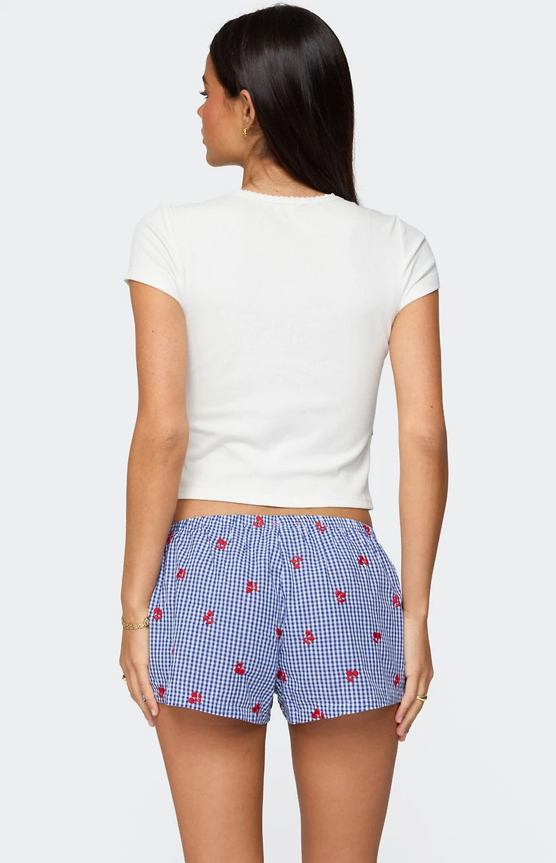 Edikted Solina Ribbed Button Up Top