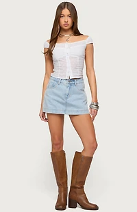 Edikted Shanice Denim Mini Skort