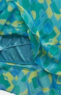 PS VINTAGE Teal 2000s Y2K Midi Skirt