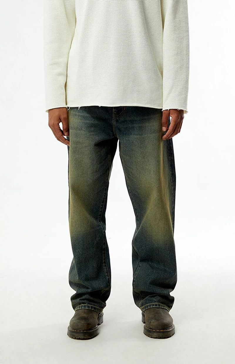 Pacsun Dylan Baggy Jeans Dark Blue Tint