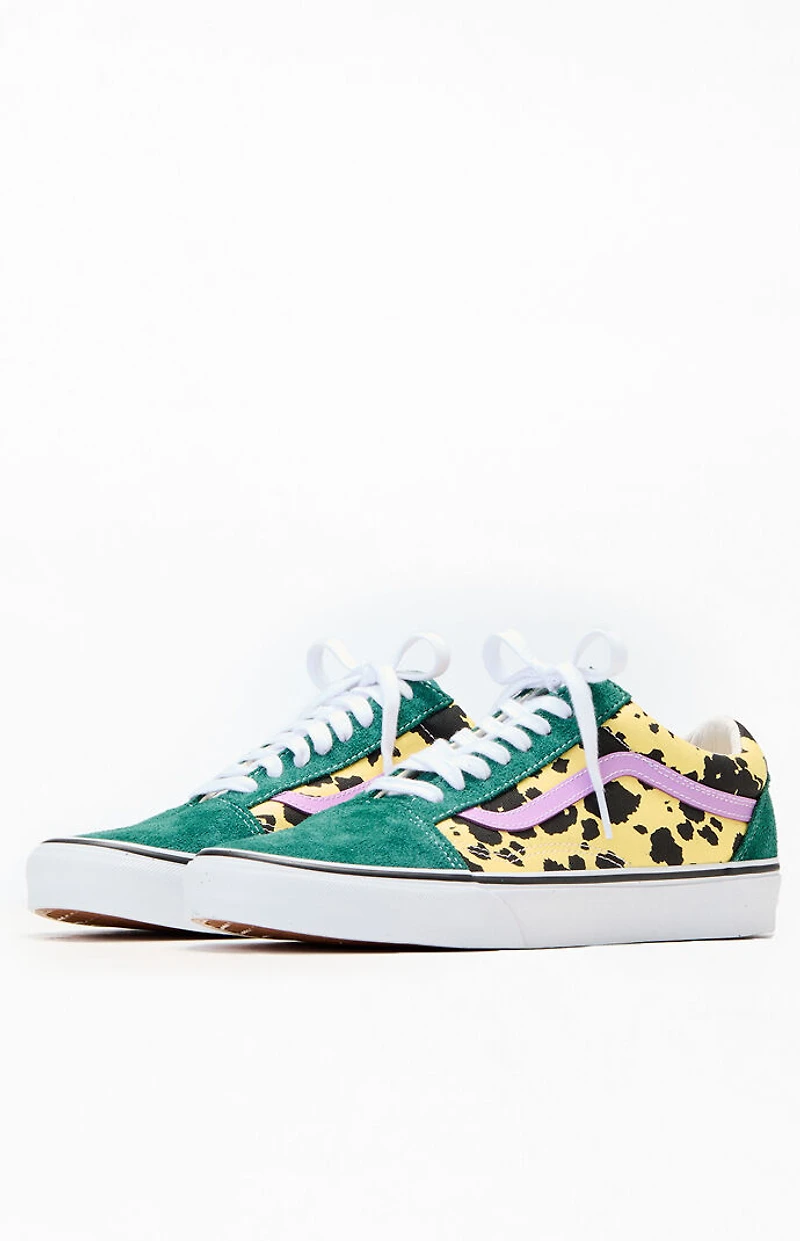 Awake NY x Vans Green Animal Spots Classic Old Skool Shoes