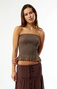 Your Favorite Plaid Smocked Tube Top