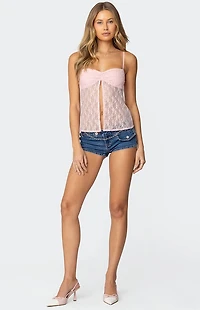 Edikted Bryan Denim Micro Shorts