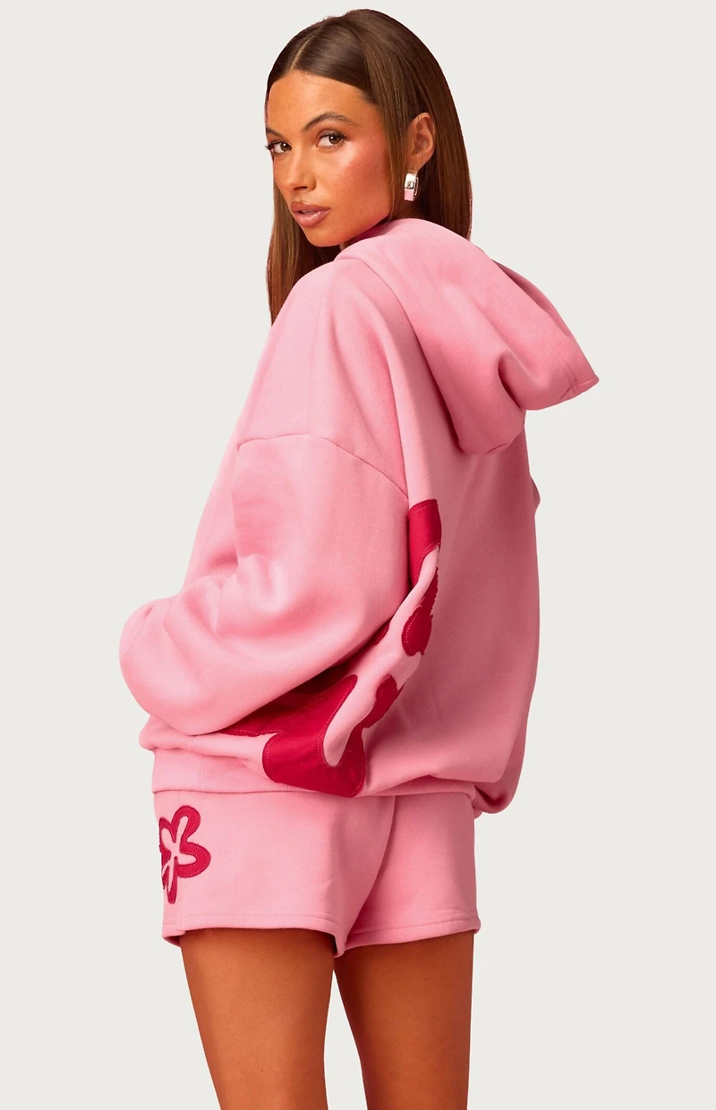 Edikted Barbie Blossom Oversized Hoodie