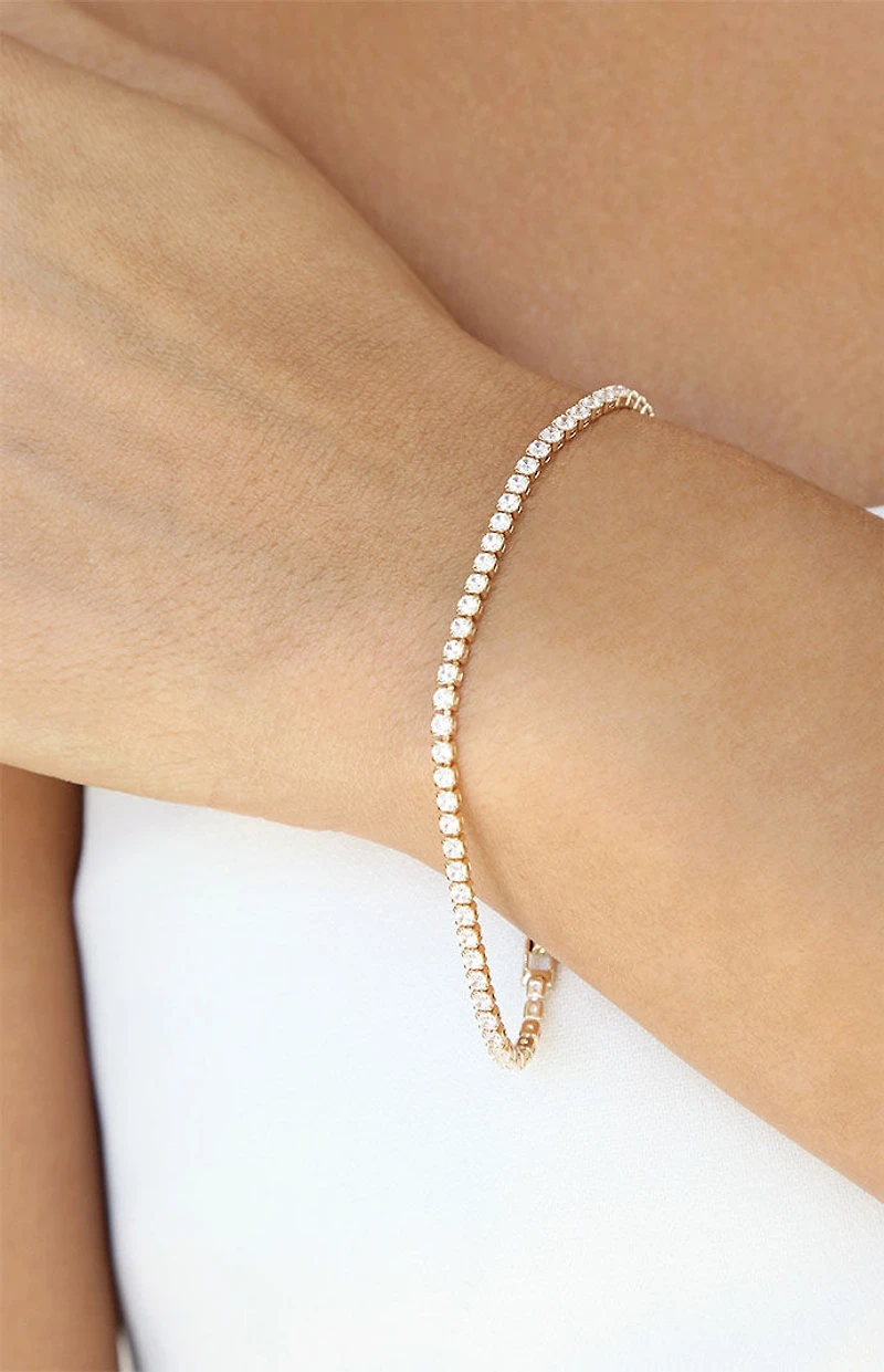 Ettika Minimalist Crystal Tennis Bracelet