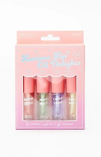 CELAVI 4 Pack Lucious Lip Oil Set