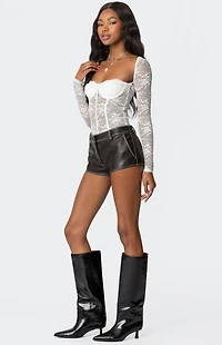 Edikted Ally Sheer Lace Cupped Bodysuit