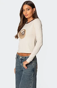 Edikted Leopard 8 Long Sleeve T-Shirt