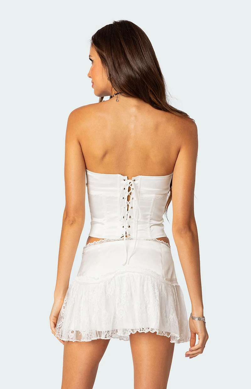Edikted Lex Satin & Lace Corset