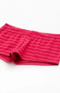 John Galt Red Striped Boxer Boyshorts