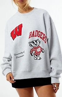 WILD COLLECTIVE x Pacsun University of Wisconsin Badgers Crew Neck Oversized Sweatshirt