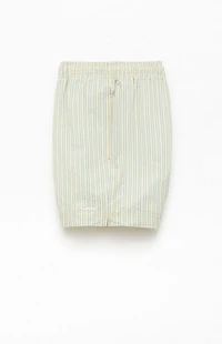 Pacsun Smiley Stripe Seersucker 4.5" Swim Trunks