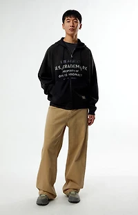 GUESS Originals Waffle Knit Full Zip Hoodie