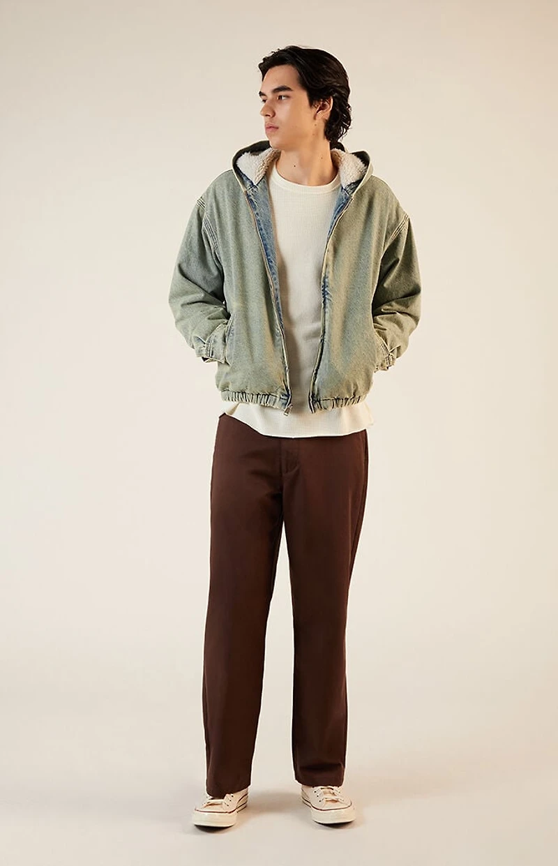 Pacsun Light Indigo Hooded Denim Jacket