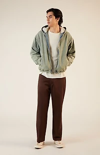 Pacsun Light Indigo Hooded Denim Jacket