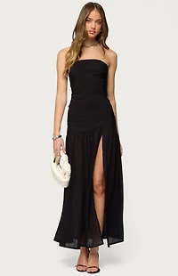 Edikted Marisa Strapless Maxi Dress