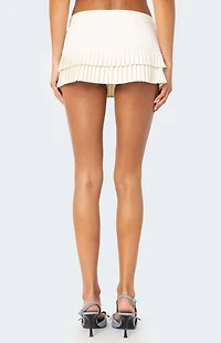 Edikted Double Pleated Mini Skort