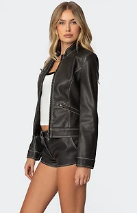 Edikted Roxie Faux Leather Jacket