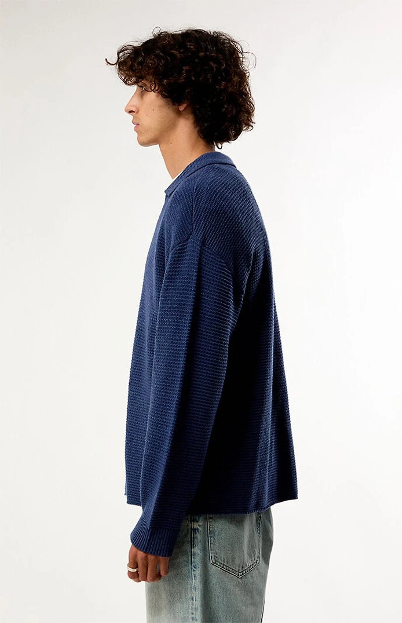 Pacsun Navy Vaughn Polo Sweater